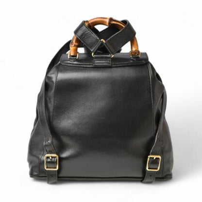 Gucci Black Leather Backpack