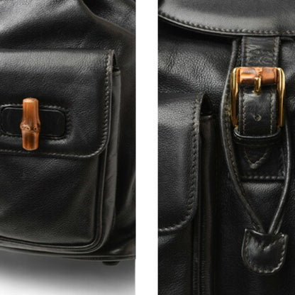 Gucci Black Leather Backpack