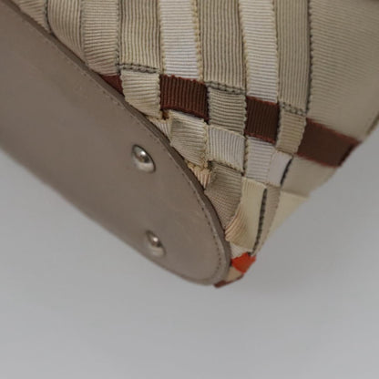 Salvatore Ferragamo Brown Canvas Vala