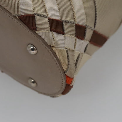 Salvatore Ferragamo Brown Canvas Vala