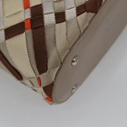 Salvatore Ferragamo Brown Canvas Vala