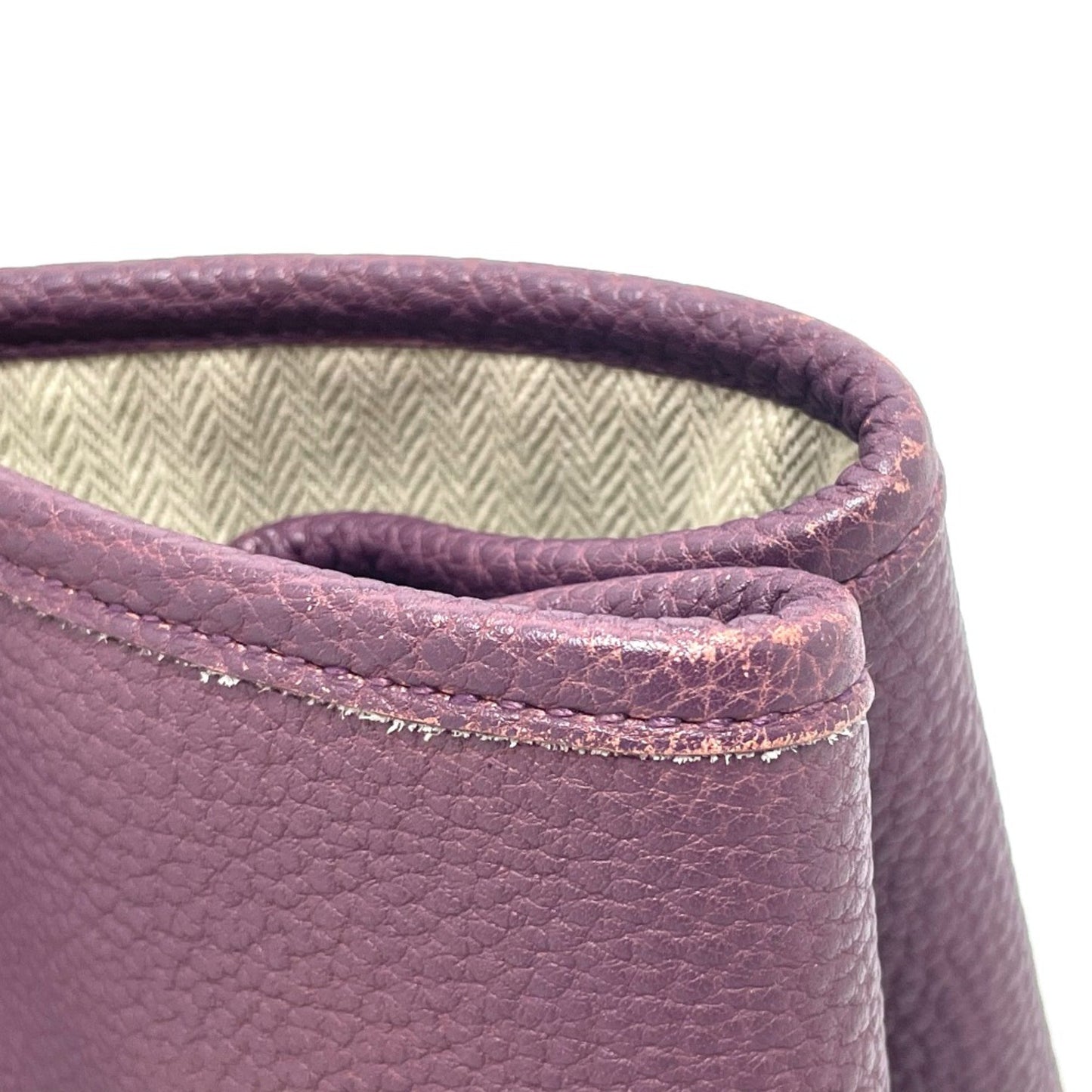 Hermès Purple Leather Tote