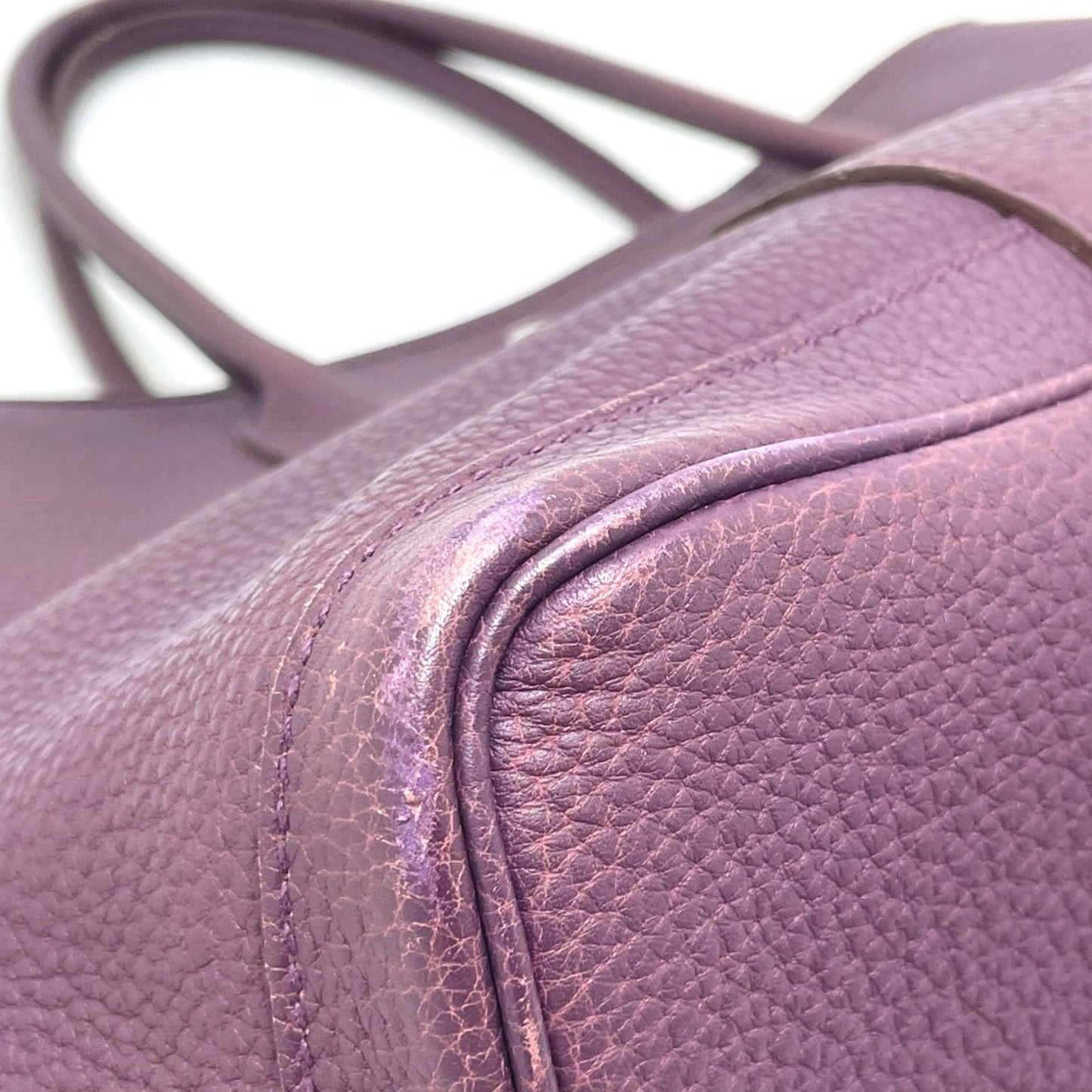 Hermès Purple Leather Tote
