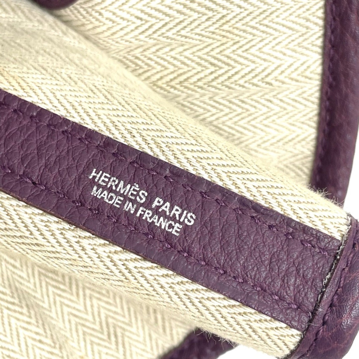 Hermès Purple Leather Tote
