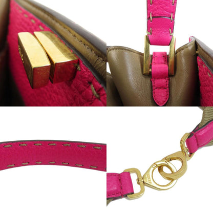 Fendi Pink Pony-style Calfskin Handbag