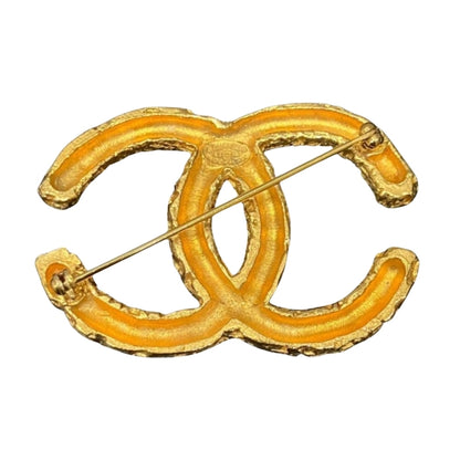 Chanel Gold Gold Plated Logo Cc