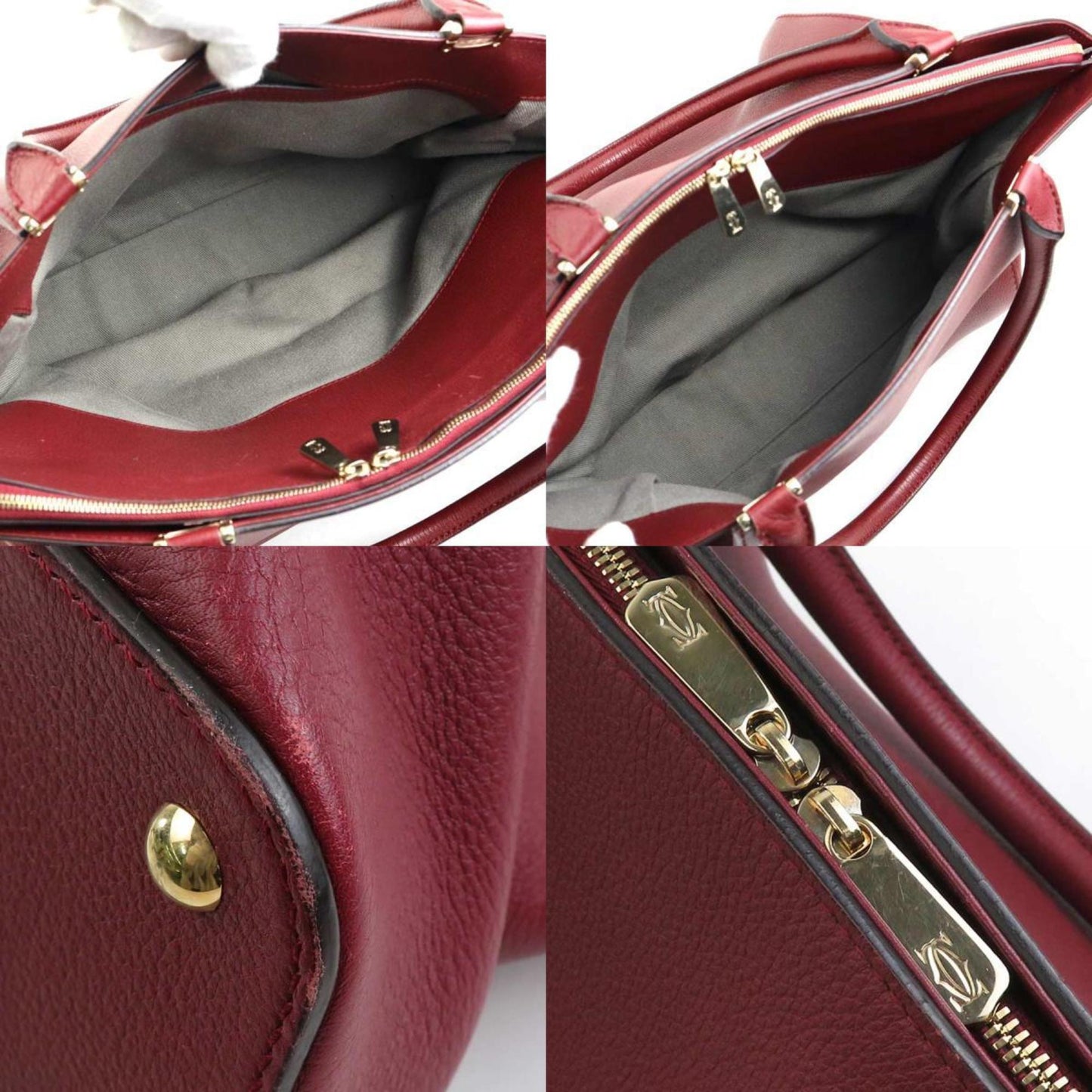 Cartier Red Leather Handbag
