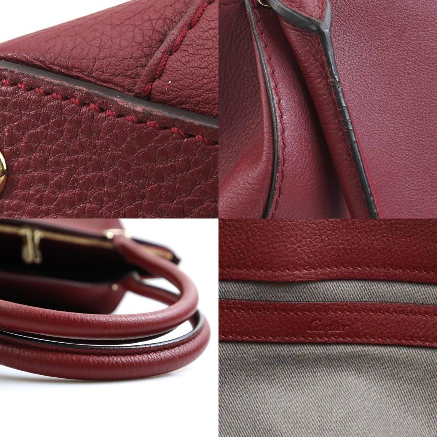 Cartier Red Leather Handbag