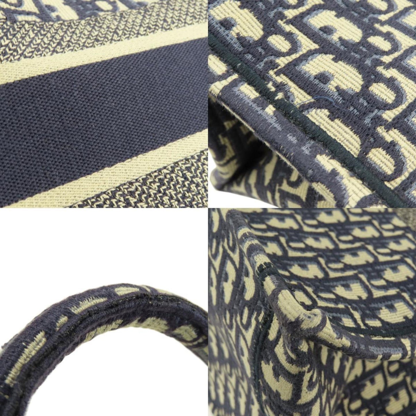 Dior Blue Canvas Book Tote