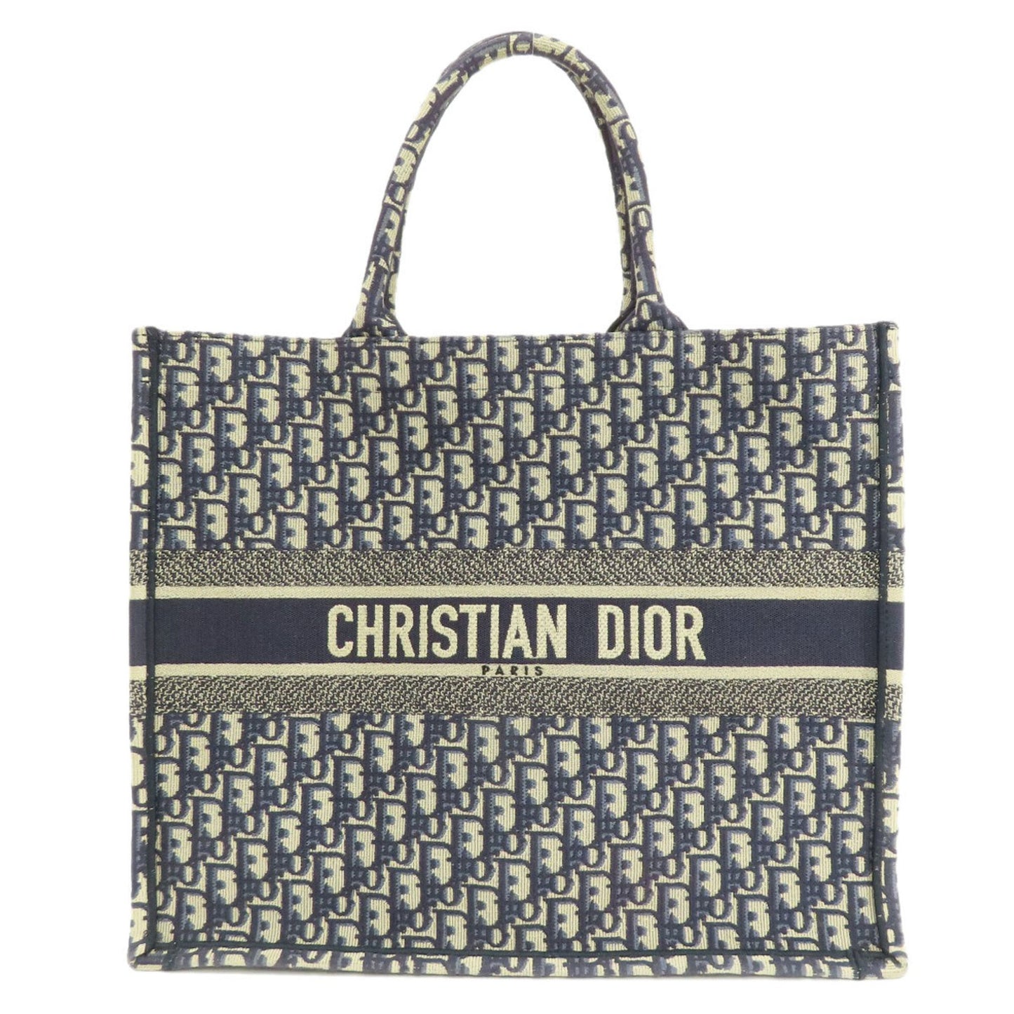 Dior Blue Canvas Book Tote