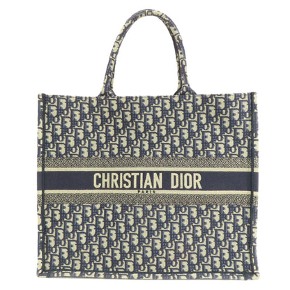 Dior Blue Canvas Book Tote