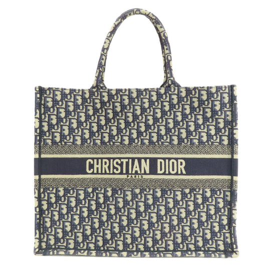 Dior Blue Canvas Book Tote