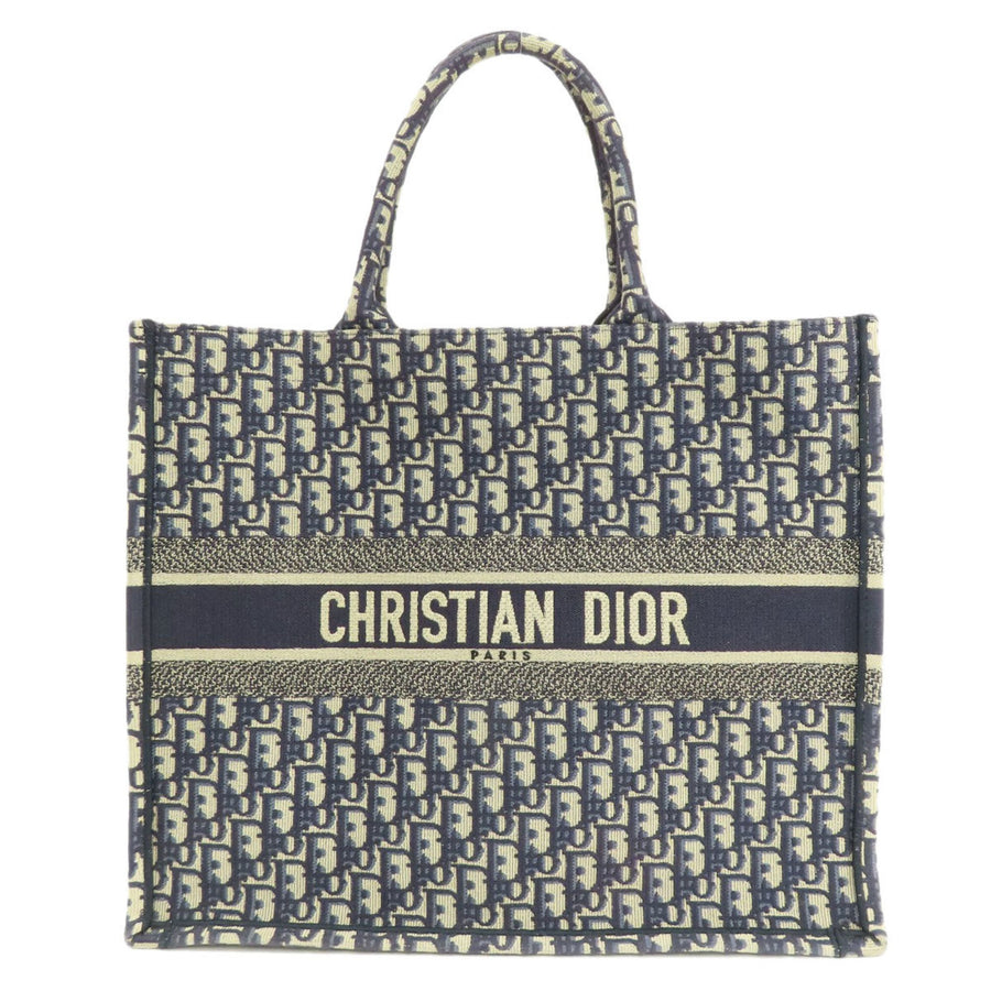 Dior Blue Canvas Book Tote