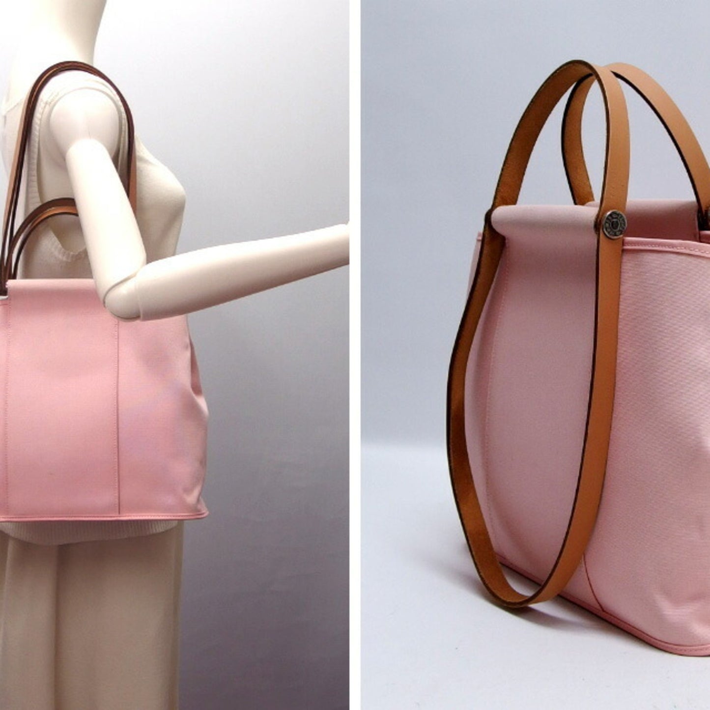 Hermès Pink Canvas Cabag