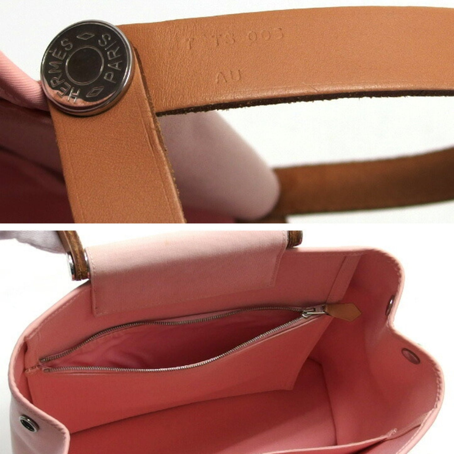 Hermès Pink Canvas Cabag
