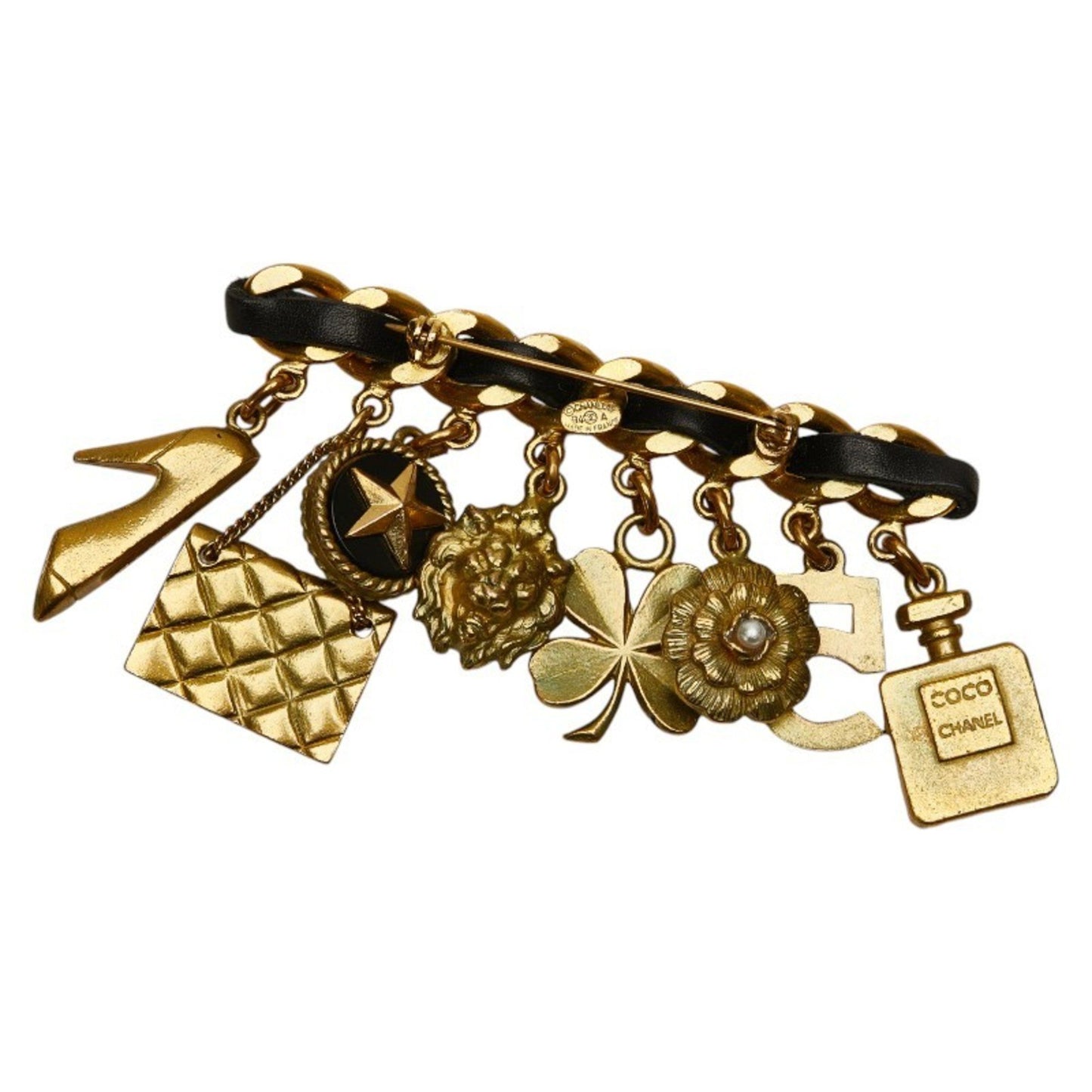 Chanel Gold Gold Plated Coco Mark