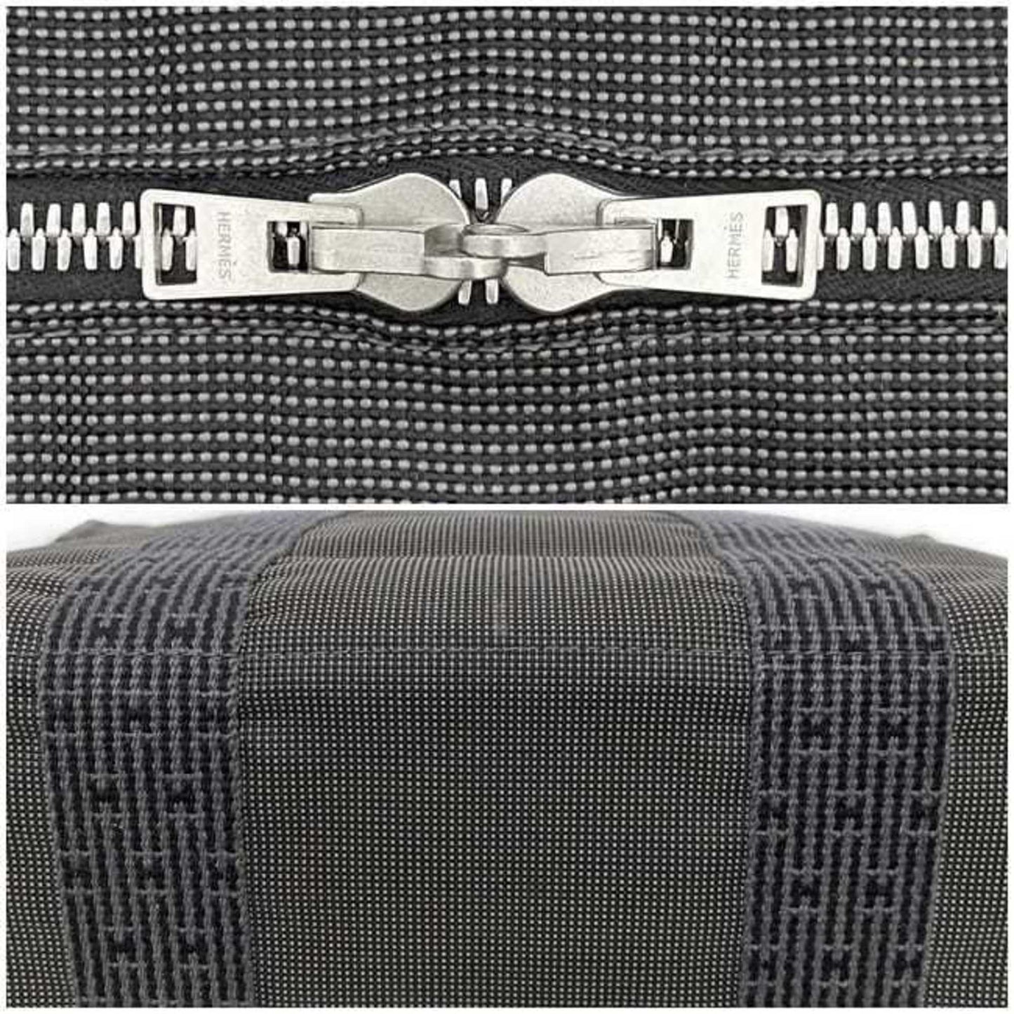 Hermès Gray Canvas Herline