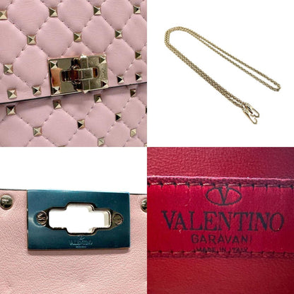 Valentino Garavani Pink Leather Rockstud