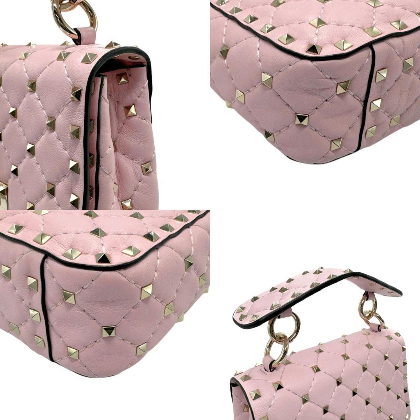 Valentino Garavani Pink Leather Rockstud