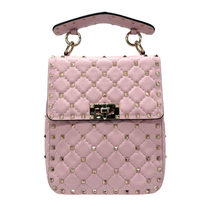 Valentino Garavani Pink Leather Rockstud