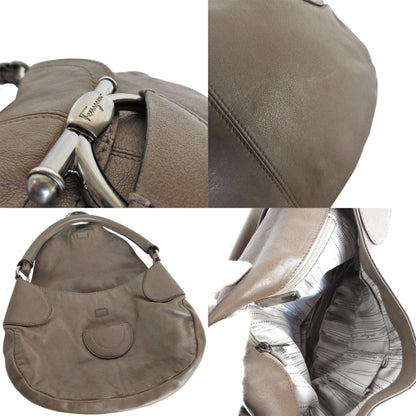 Salvatore Ferragamo Brown Leather Gancini