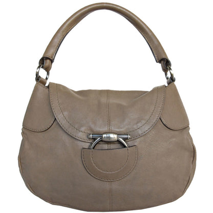 Salvatore Ferragamo Brown Leather Gancini