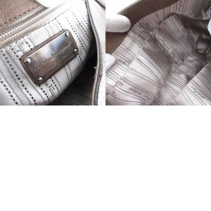 Salvatore Ferragamo Brown Leather Gancini