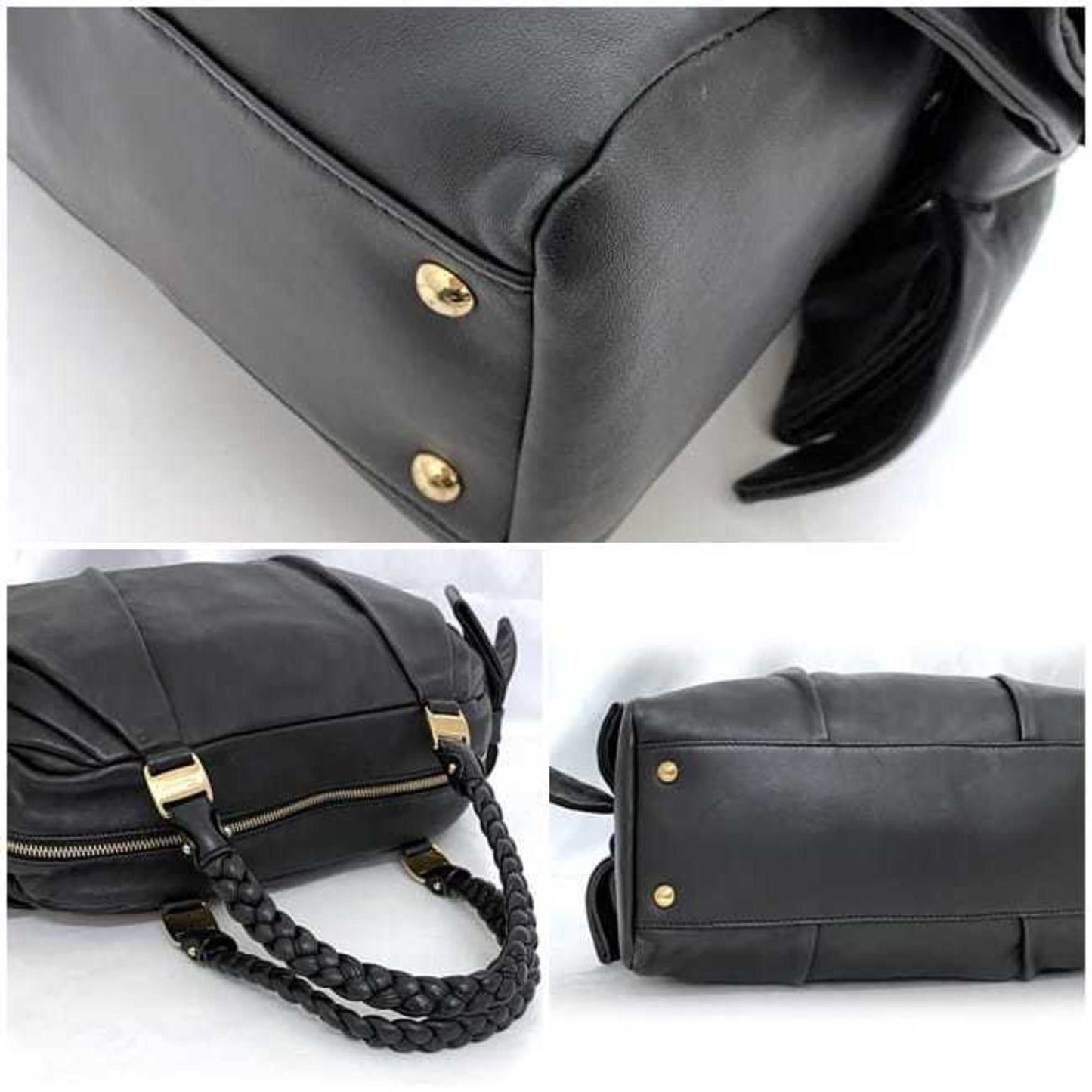 Salvatore Ferragamo Black Leather Tote