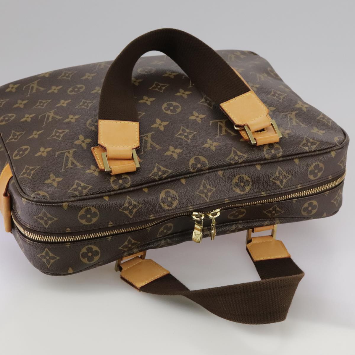 Louis Vuitton Brown Canvas Handbag