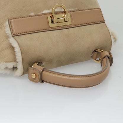 Salvatore Ferragamo Brown Suede Gancini