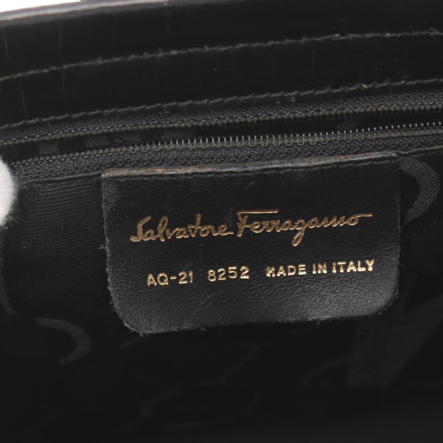 Salvatore Ferragamo Black Leather Handbag