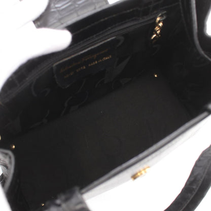 Salvatore Ferragamo Black Leather Handbag