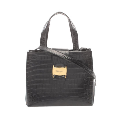 Salvatore Ferragamo Black Leather Handbag