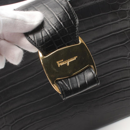 Salvatore Ferragamo Black Leather Handbag