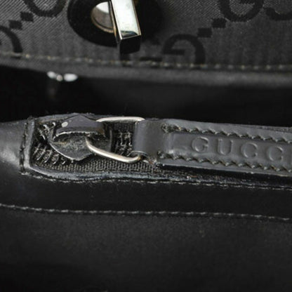Gucci Black Canvas Bamboo