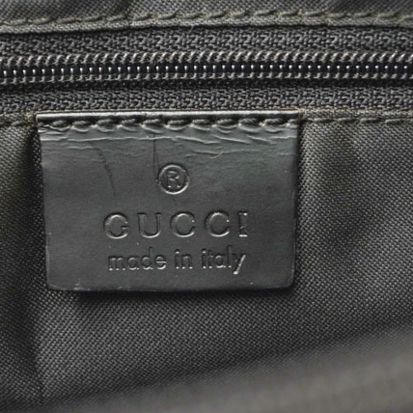 Gucci Black Canvas Bamboo