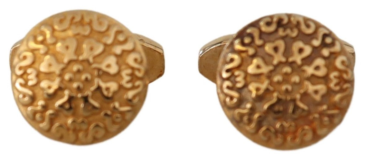 Dolce & Gabbana Elegant Gold Plated Brass Men'S Cufflinks