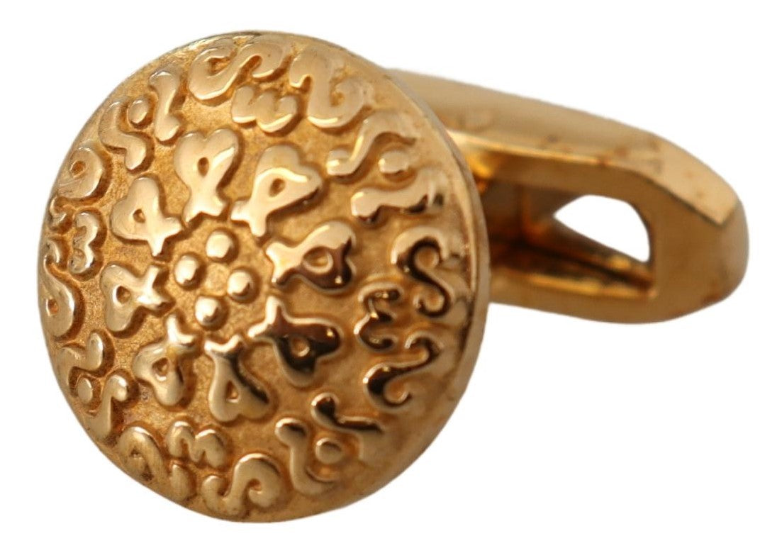 Dolce & Gabbana Elegant Gold Plated Brass Men'S Cufflinks
