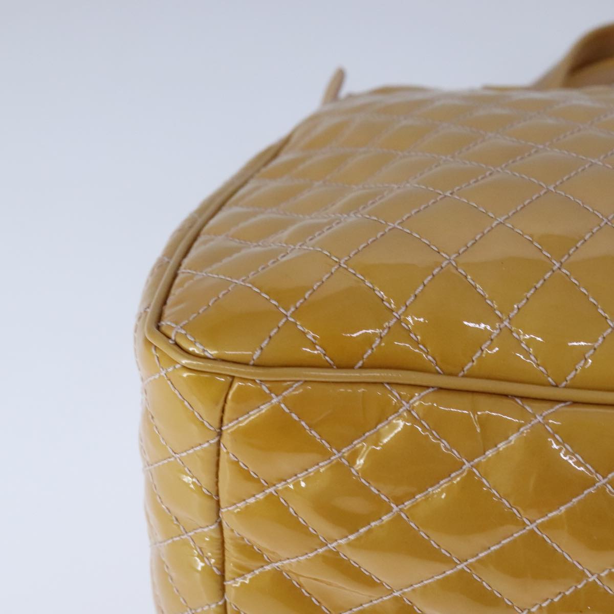 Salvatore Ferragamo Yellow Patent Leather Vara