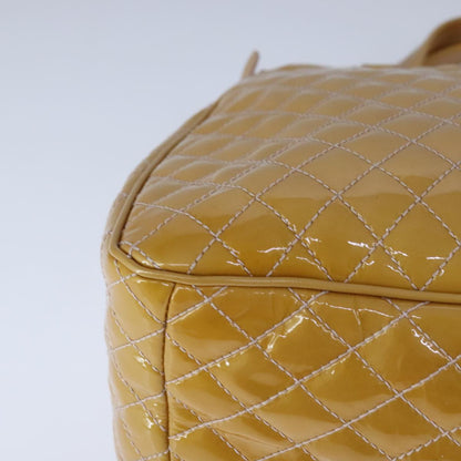 Salvatore Ferragamo Yellow Patent Leather Vara