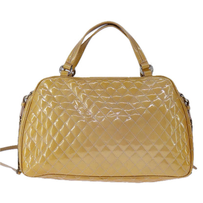 Salvatore Ferragamo Yellow Patent Leather Vara