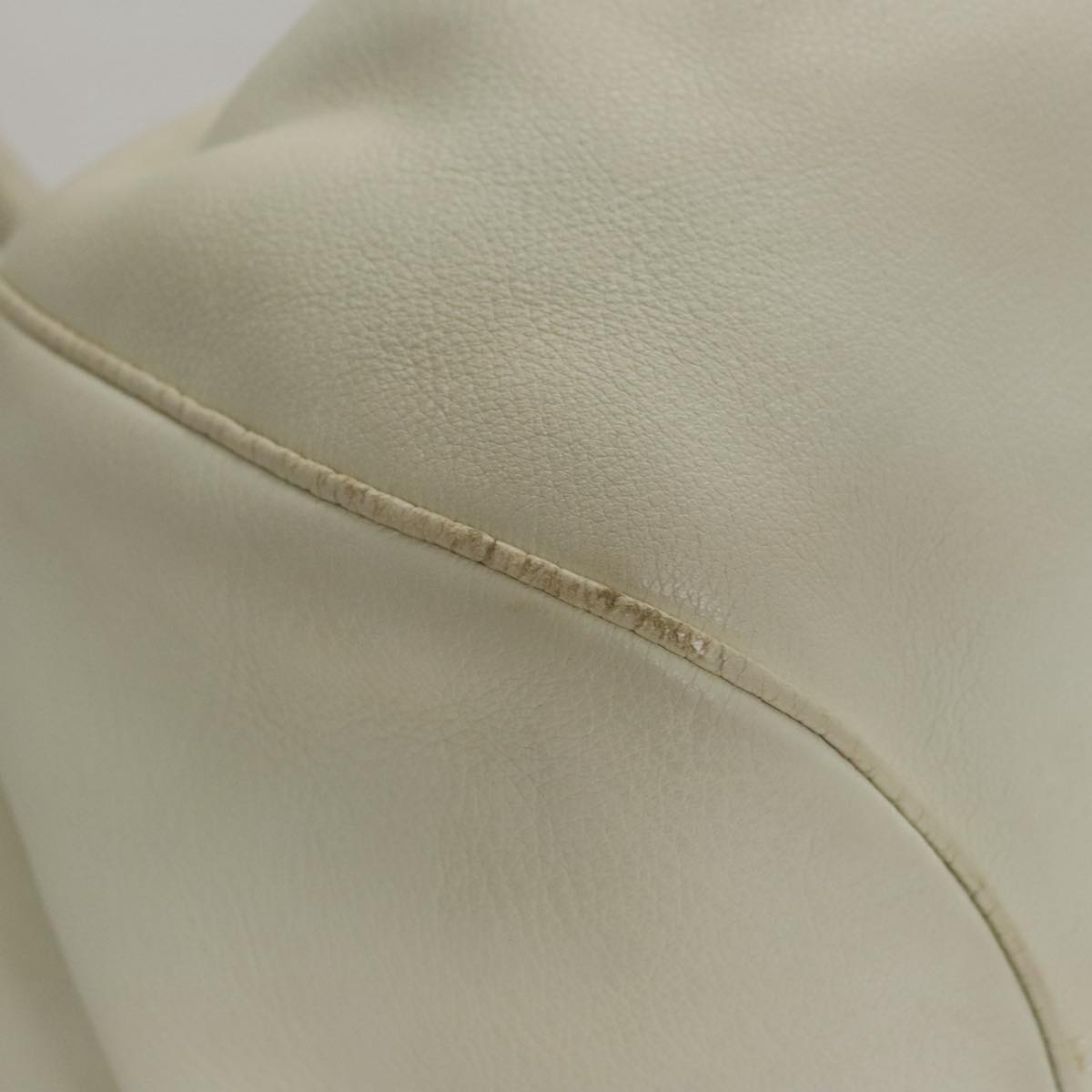 Salvatore Ferragamo White Leather Gancini
