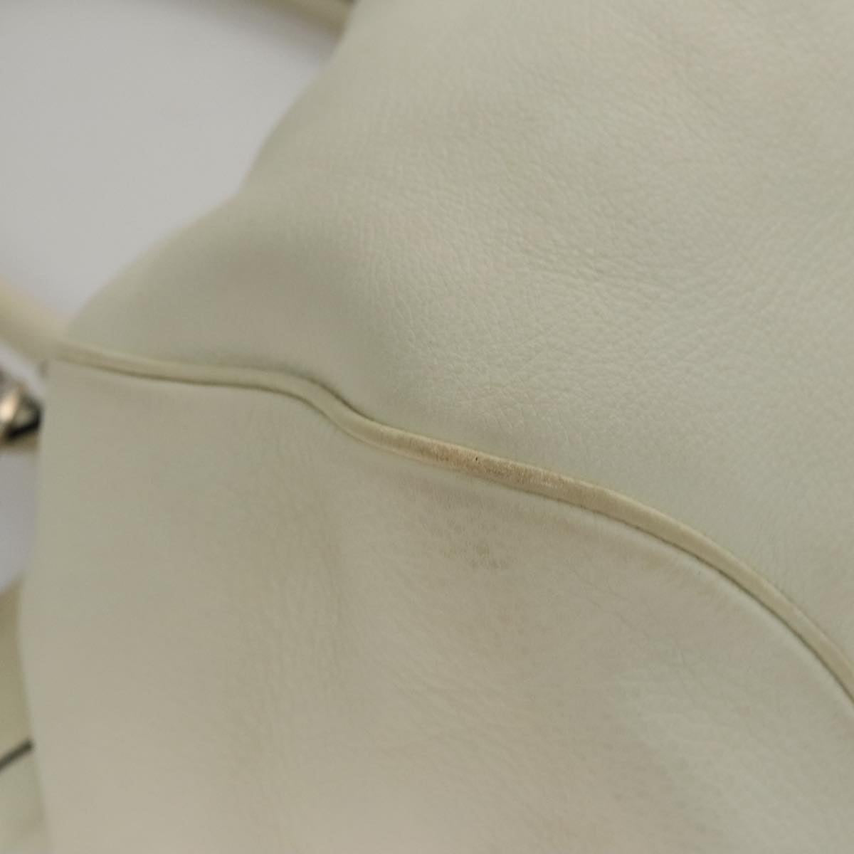 Salvatore Ferragamo White Leather Gancini