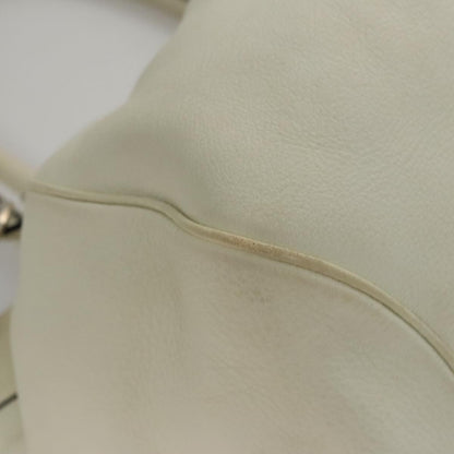 Salvatore Ferragamo White Leather Gancini