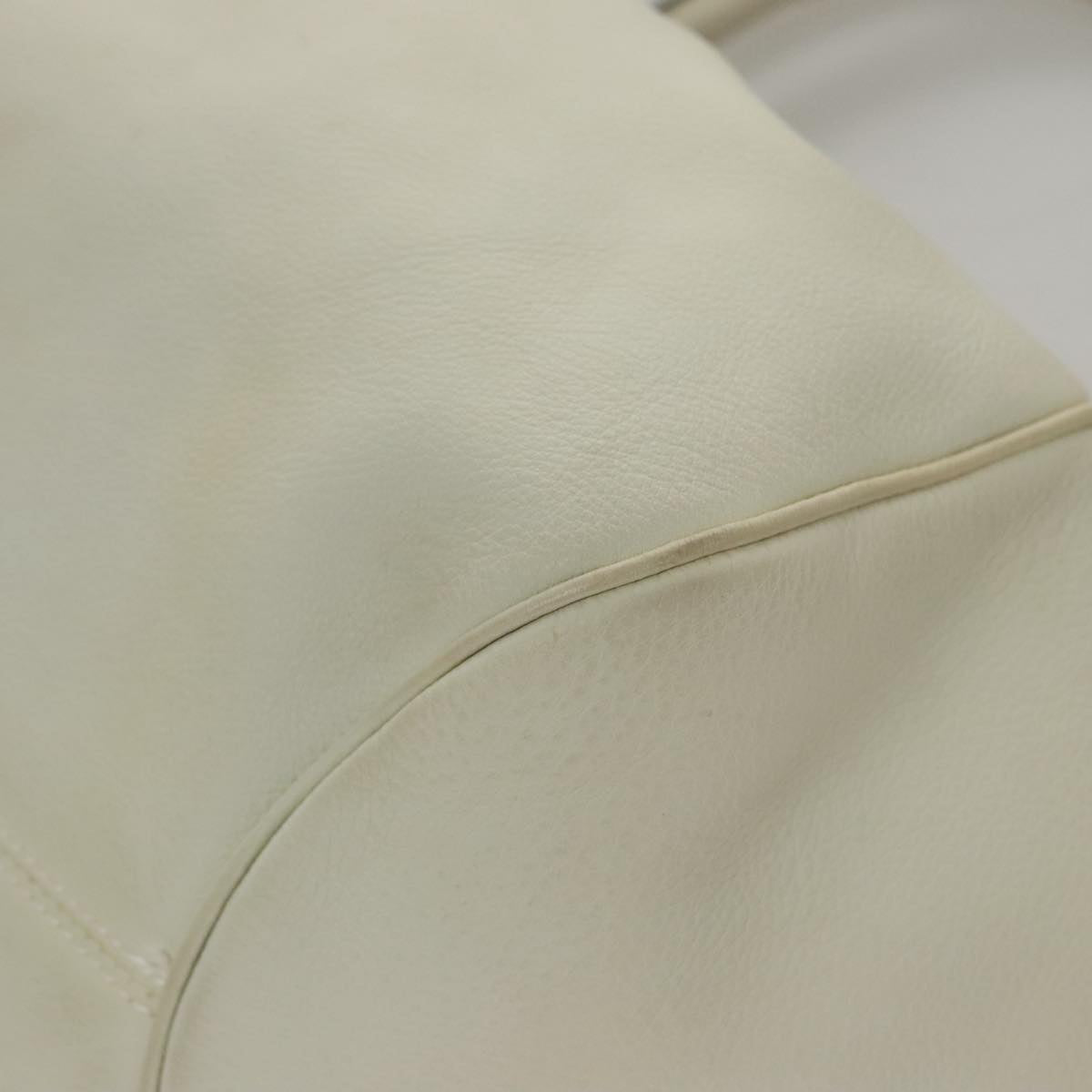 Salvatore Ferragamo White Leather Gancini