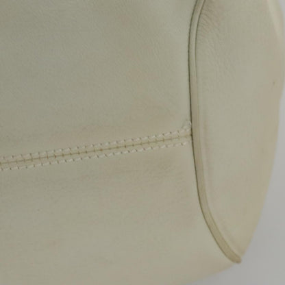 Salvatore Ferragamo White Leather Gancini