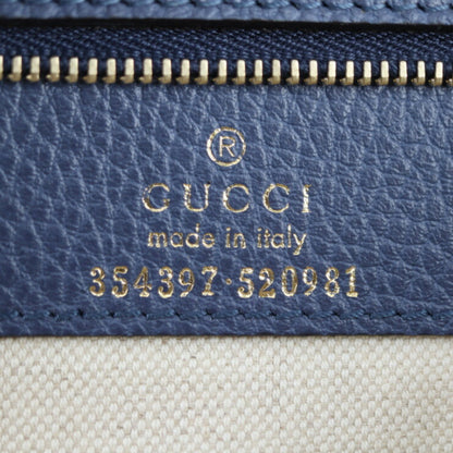 Gucci Blue Leather Swing