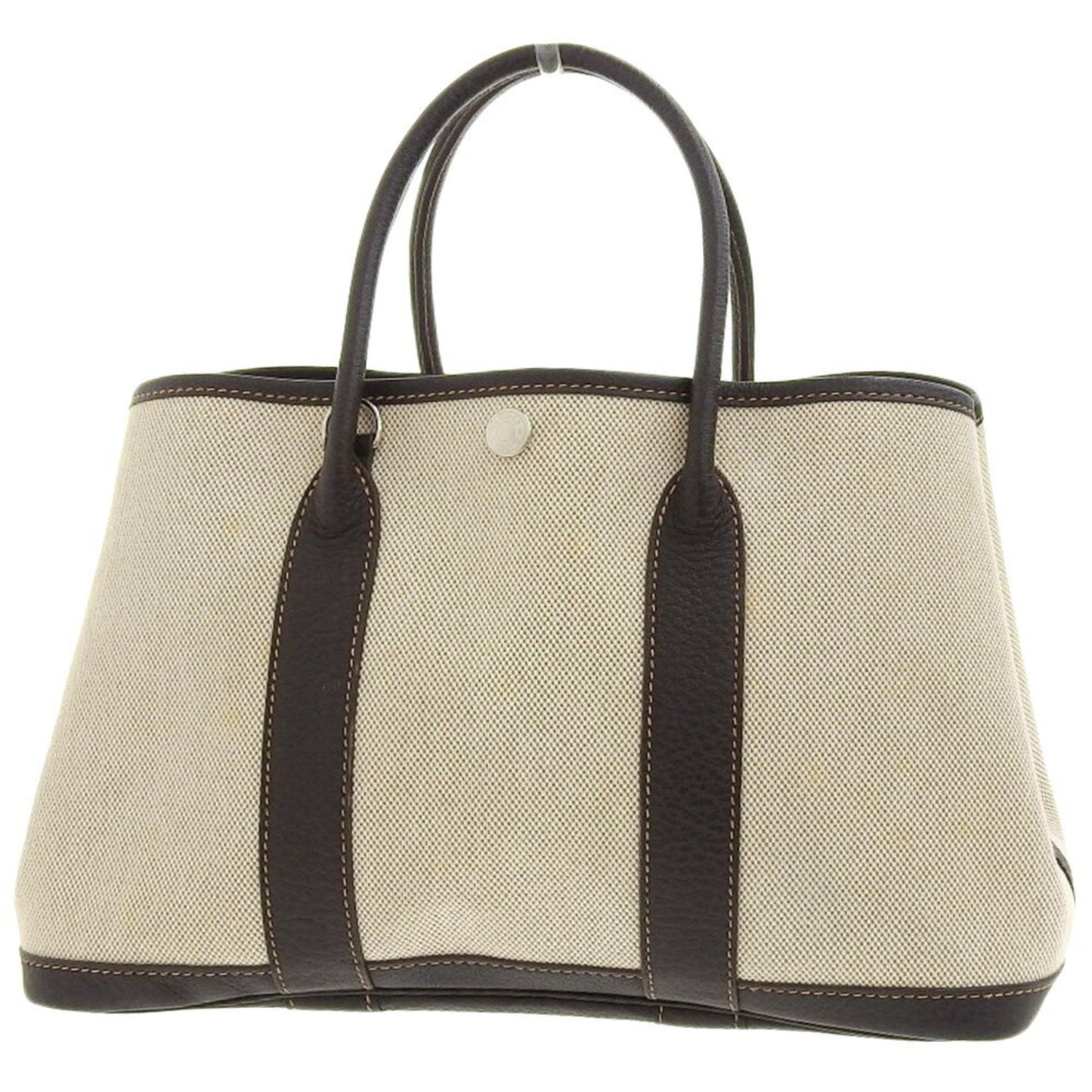 Hermès Brown Canvas Garden Party