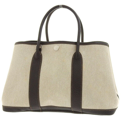 Hermès Brown Canvas Garden Party