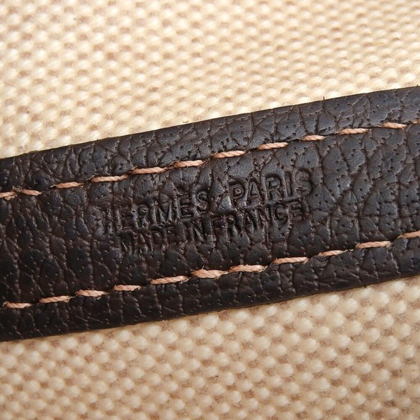 Hermès Brown Canvas Garden Party